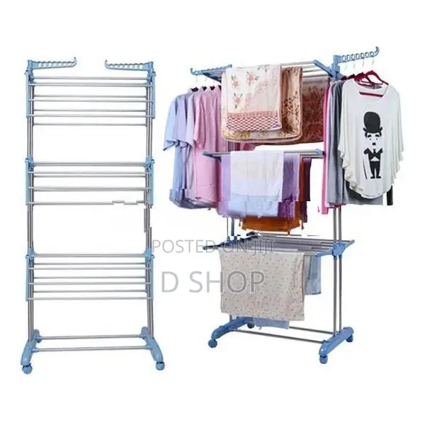 Three Layer Cloth Rack - Foldable Large 6 Feet
