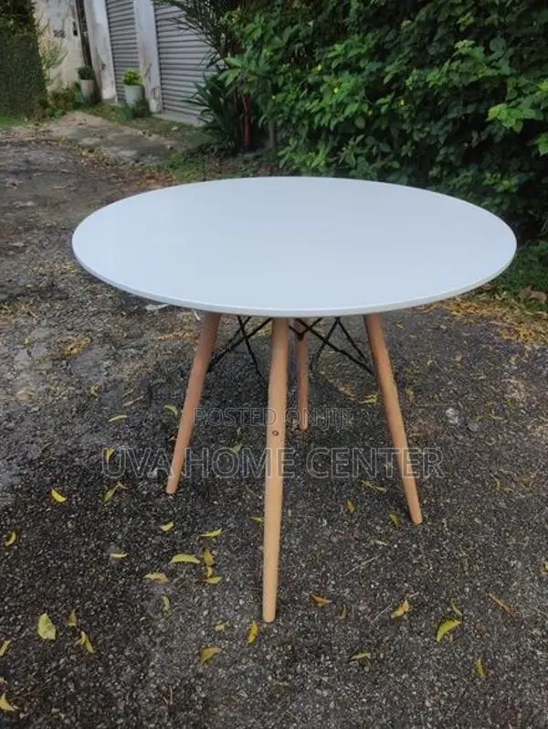 White Abc Round Table 30 Inch