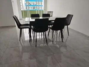 Granite Dining Table with Cushion Chairs