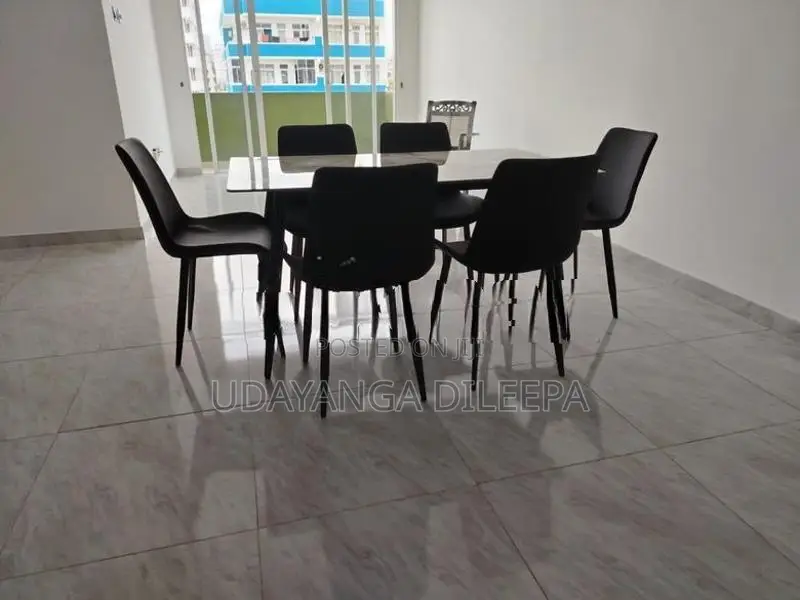 Granite Dining Table with Cushion Chairs
