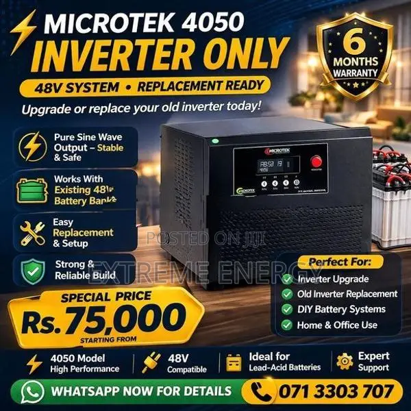 Microtek 4050 Inverter Only Rs.75,000 | 48V System