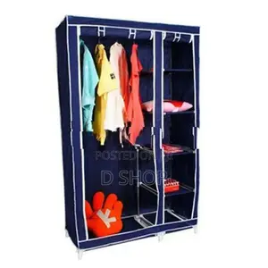 Roll Up Cover - Wardrobe Cloth Cupboard = 2 Door Organizer Storager
