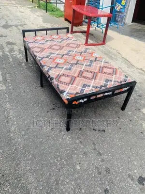 Steel Single Bed with Mattress