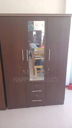 3 Door Melamine Glass wardrobe