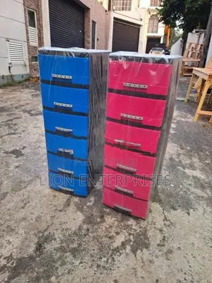 6 Drawer Plastic Cupboards Set