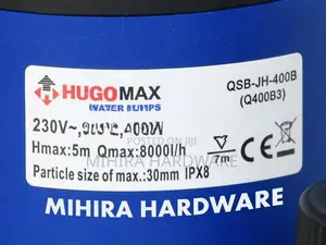 Hugo Max 400B Submersible pond Water Motor Submerged Pump Waterfall