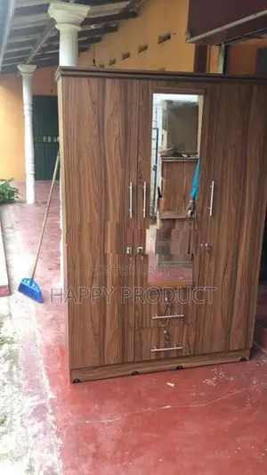 New Modern 3 Door Melamine Glass Wardrobe
