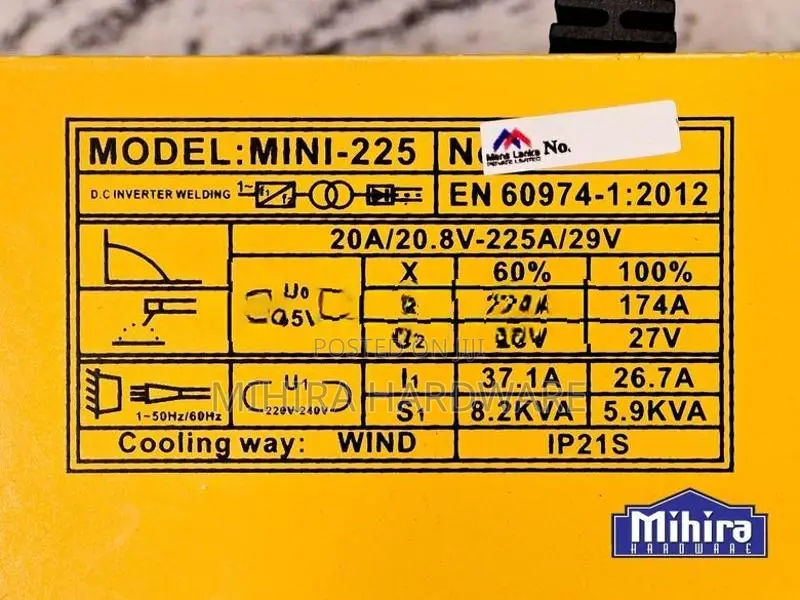 Mini 225 VBW IGBT DC inverter ARC welder machine ARK welding PLANT MEN