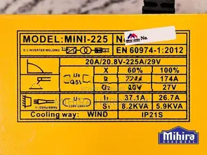 VBW MMA 225 IGBT ARC DC inverter welder machine ARK welding plant MEN