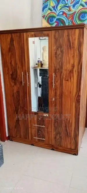 3 Door Melamine Glass Wardrobe -Hpwb3 G