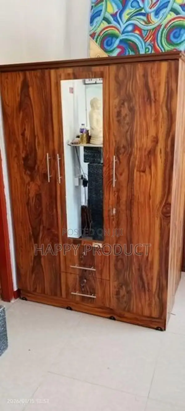 3 Door Melamine Glass Wardrobe -Hpwb3 G