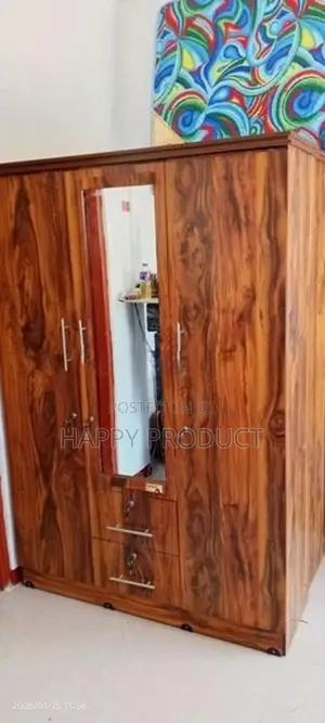 3 Door Melamine Glass Wardrobe -Hpwb3 G