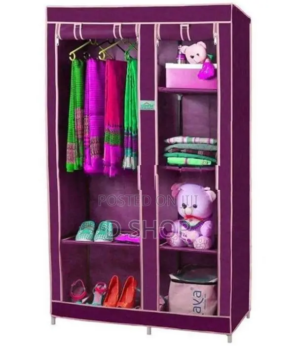 2 Door Wardrobe Cloth - Cupboard Roll up Cover Durable Storage