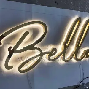 Elevate Your Brand with Elegant Stainless Curve Signage