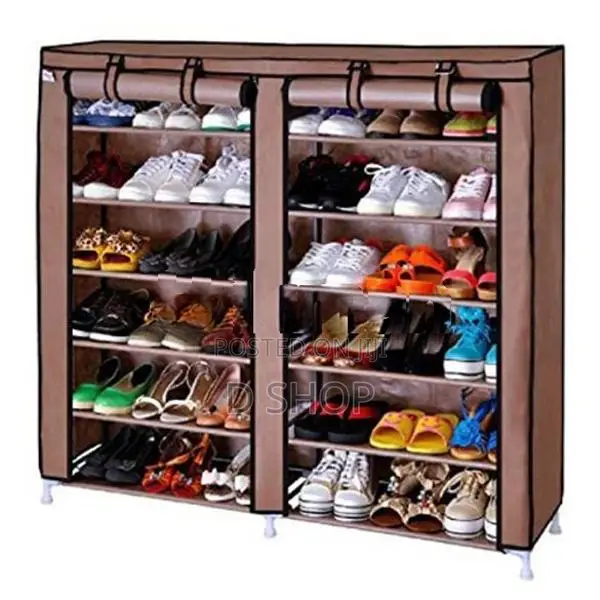 Double Side / 6 Layers - Cloth Roll Up Wardrobe Shoe Rack