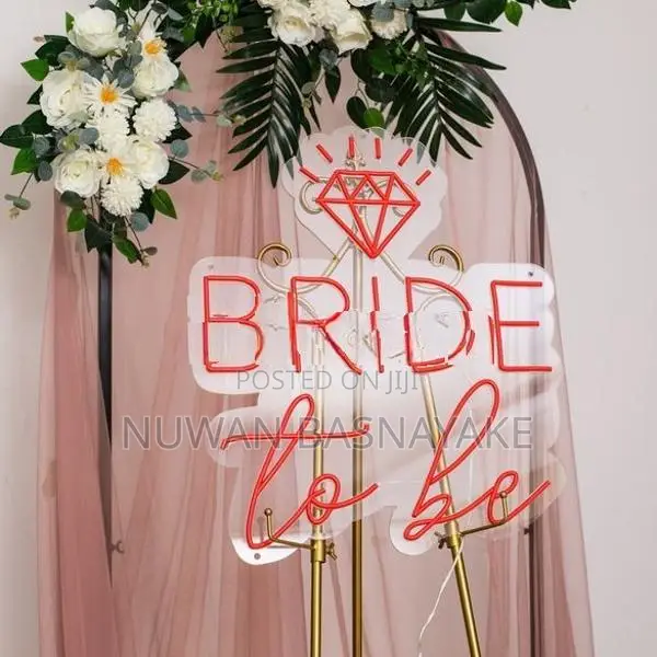 Bride-to-Be celebration party with LED neon signs