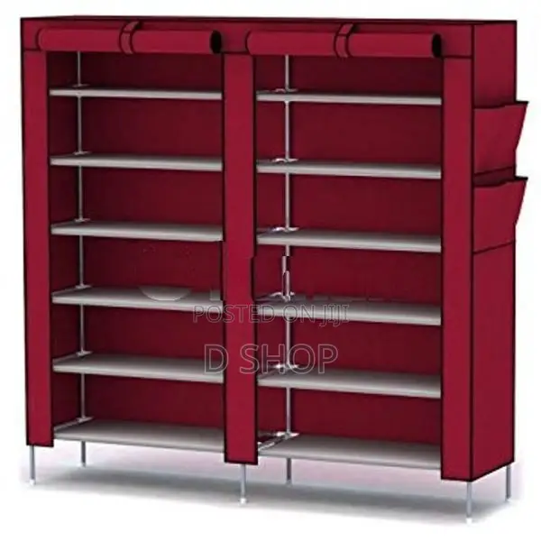 Double Side / 6 Layers - Cloth Roll Up Wardrobe Shoe Rack