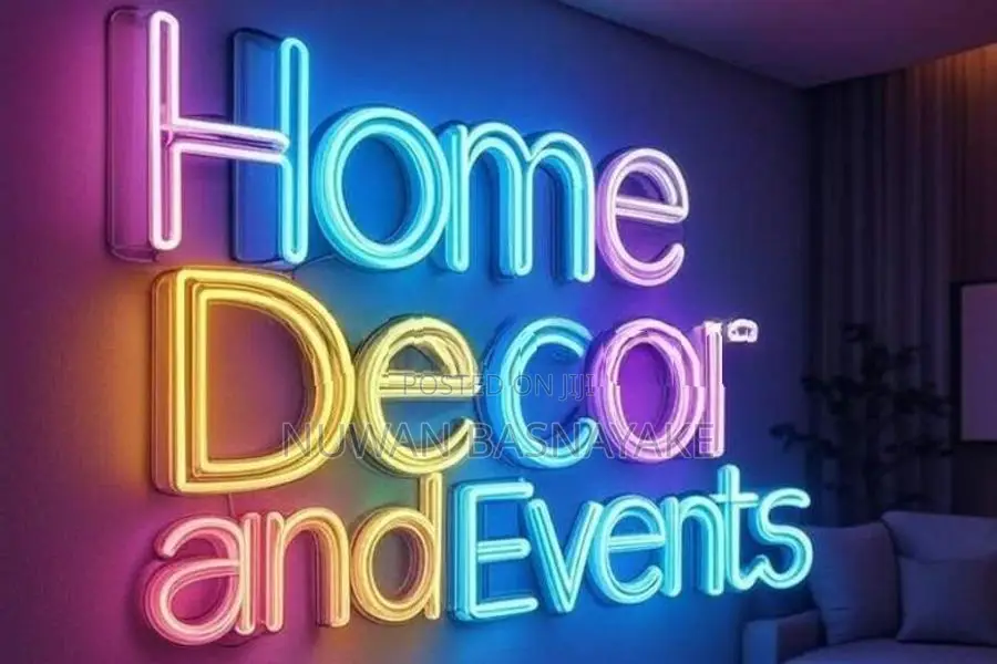 Classic Open-Face Neon Style Letters