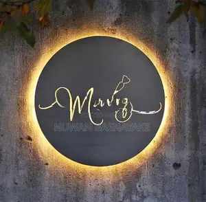 Indoor/Outdoor Modern Illuminated Stainless Steel Signages