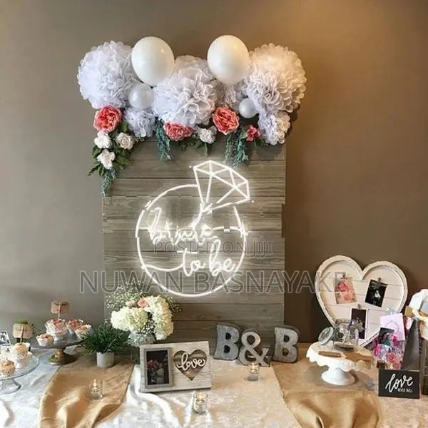 Bride-to-Be celebration party with LED neon signs