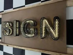 Make a Statement with Modern Perforated 3D Signs
