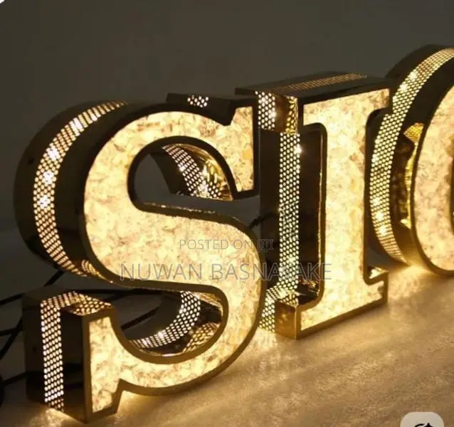 Industrial Chic: Perforated Mesh Lettering