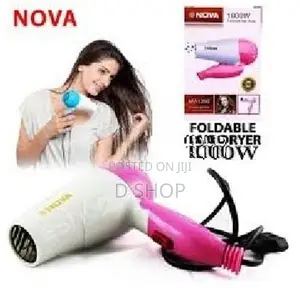 Nova 1000 W - Fold-able & Portable Hair Dryer- Mini Dryer