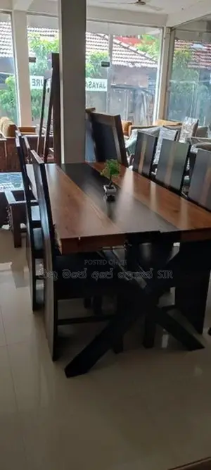 new teak dining teable with chair 6