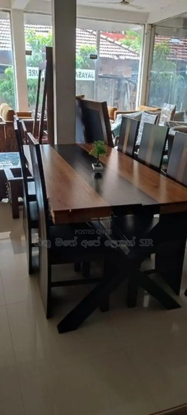 new teak dining teable with chair 6