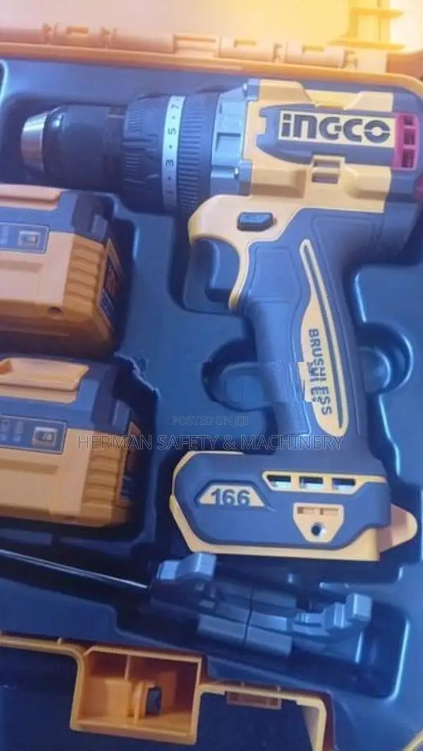 INGCO CIDLI201668 BRUSHLESS CORDLESS IMPACT DRILL KIT – HERMAN HT 0874
