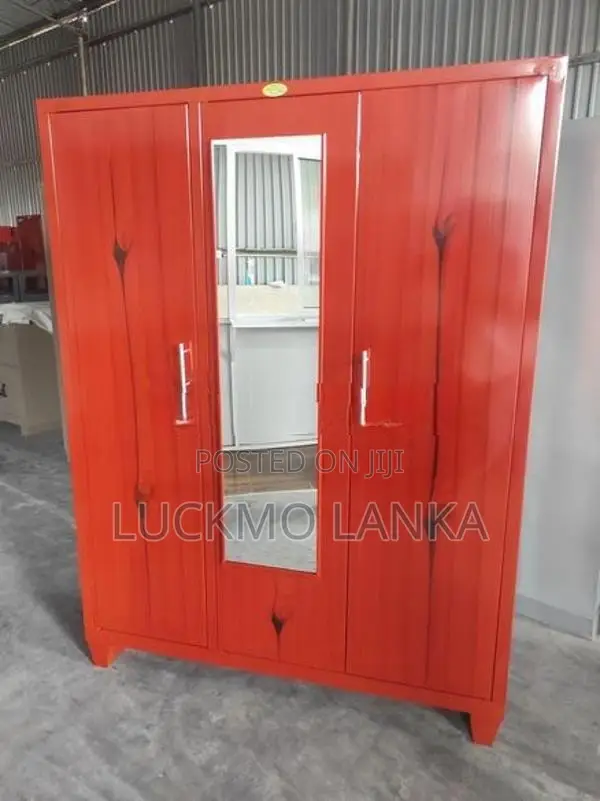 New 3 Door Steel Cupboard With Mirror (Ooo6)