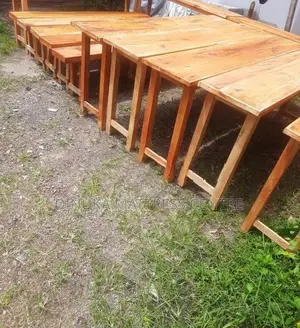 Table with Bench 6ft ×15 Inch Mahogani