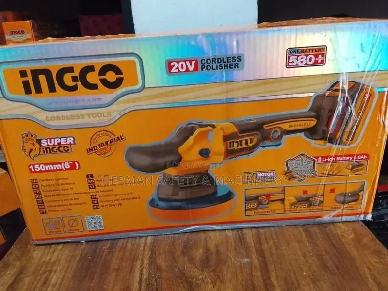 INGCO 20V BRUSHLESS CORDLESS POLISHER 150MM (6") – HERMAN HT 0880