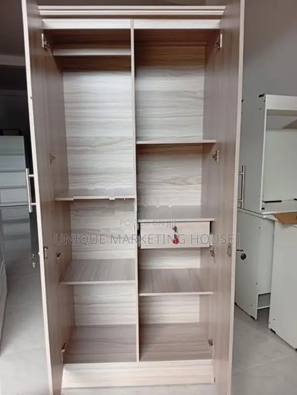 Modern American White 2D Side Hanging Wardrobe