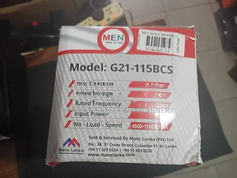 MEN Branded Angle Grinder G21-115BCS – HERMAN PT 0543