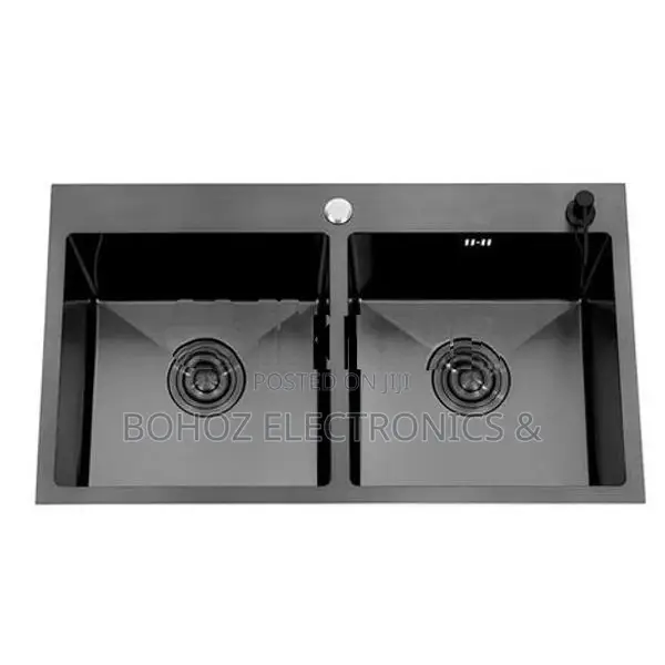 Euro Kitchen Sink Stainless Steel 82*45 (Black)