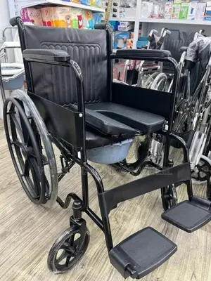 Commode Wheelchair Powder Black Alloy Wheels