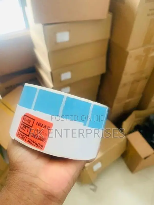 Thermal Transfer 50mm x 25mm 1UPS 2000 PCS - Blue Color Barcode Roll
