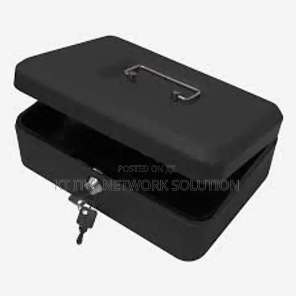 Black Color Metal Petty Cash Box 10 Inch Size