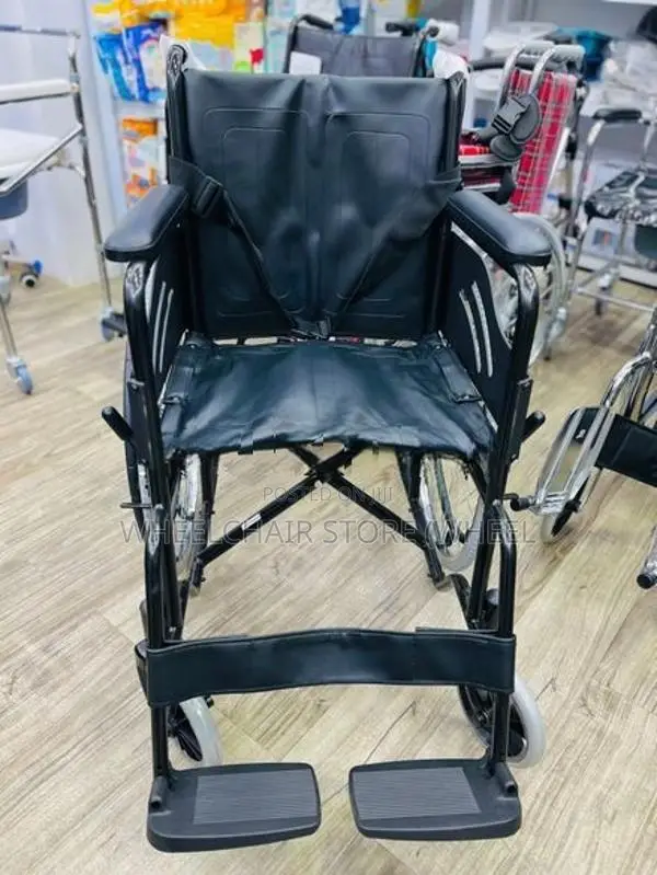 Powder Coated Wheelchair With Safety Belt