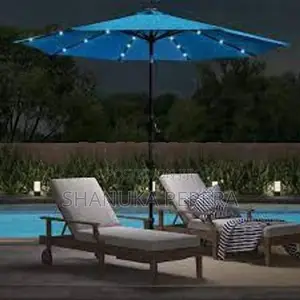 10 Feet Garden Beach Umbrella with solar light (EU-6)