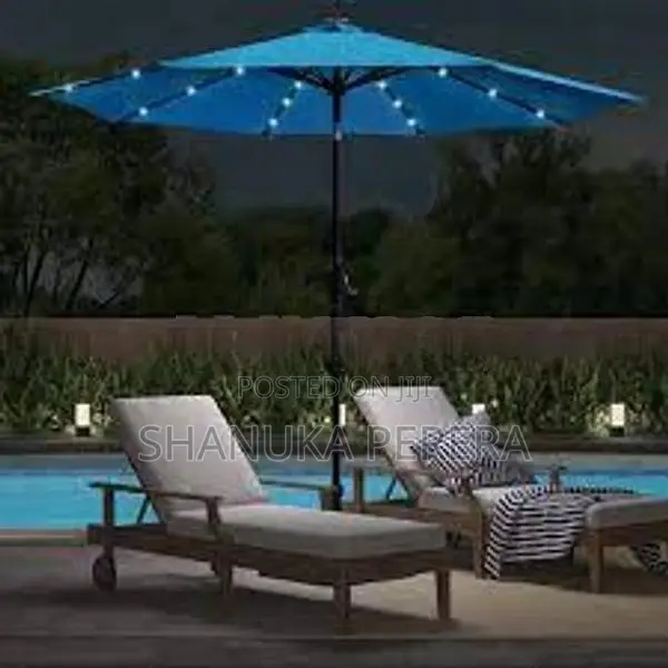 10 Feet Garden Beach Umbrella with solar light (EU-6)