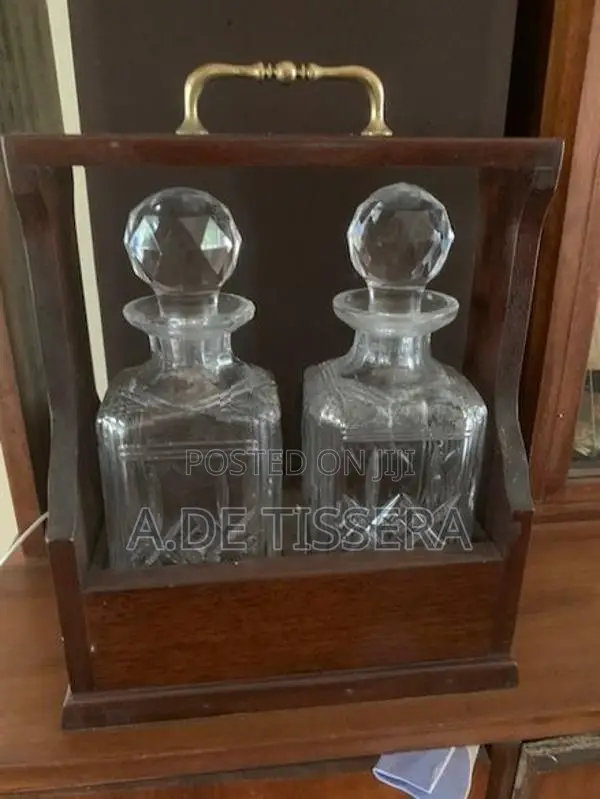 Glass Decanter Pair