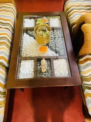 Sofa Set with Glass Table