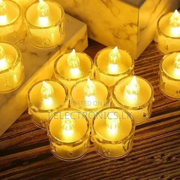 12 Pcs Flameless & Smokeless Design Crystal LED Candles for Decoration