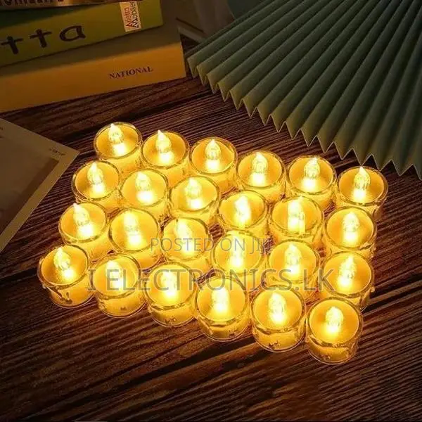 12 Pcs Flameless & Smokeless Design Crystal LED Candles for Decoration