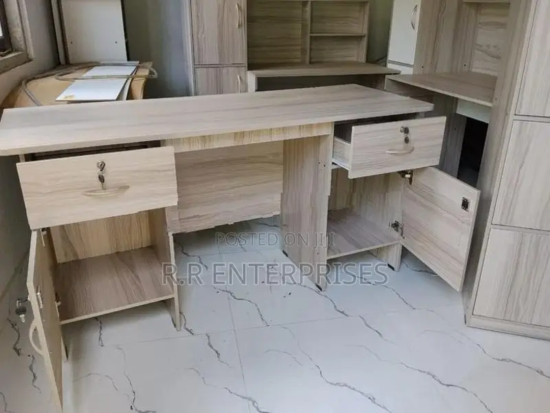 Two Side cupboard Melamine Office Table