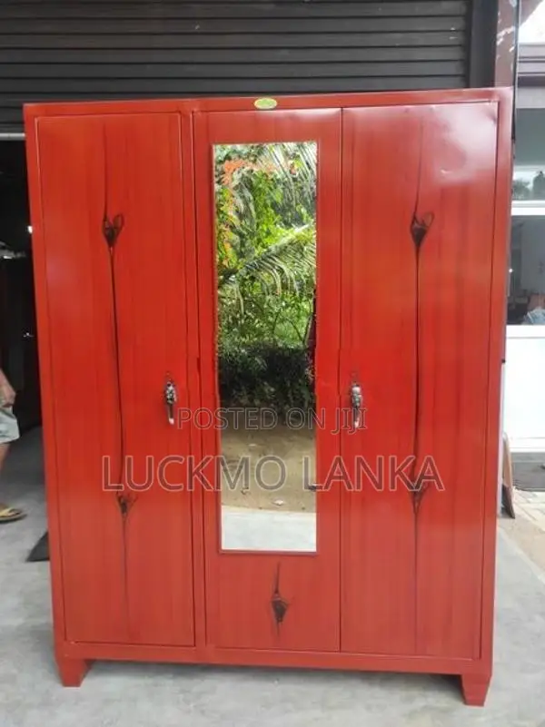 New 3 Door Steel Cupboard With Mirror (G1)