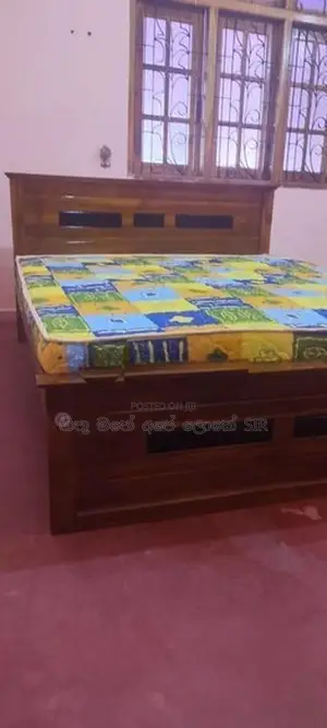 New Teak Box Bed 6*5 Hybrid Mattress