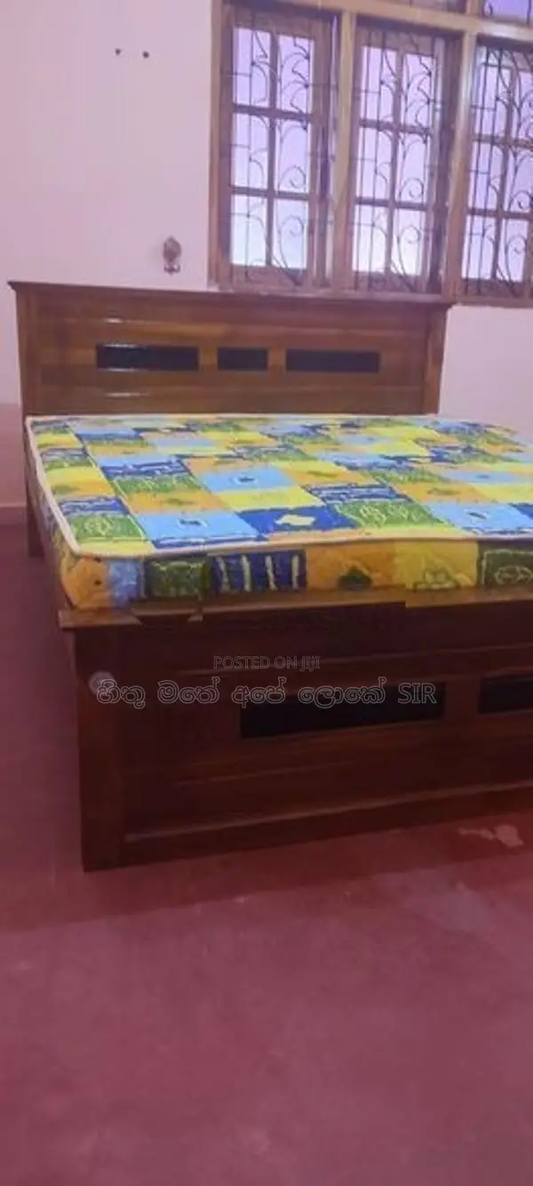 New Teak Box Bed 6*5 Hybrid Mattress